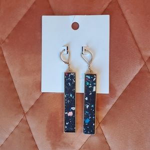 H&M Black Terrazo Earrings